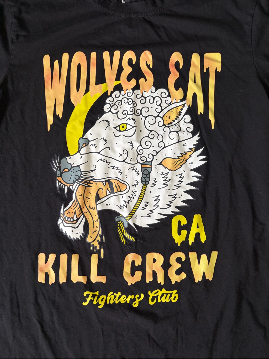 Kill Crew Wolves Eat Black Graphic Tee — image 2 of 5